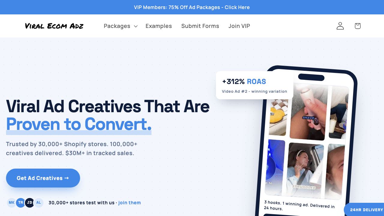Viral Ecom Adz 网站截图