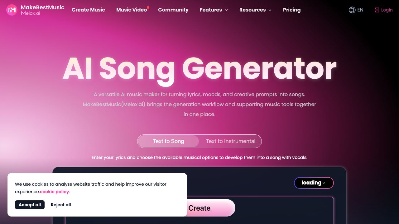 Make Best Music website screenshot