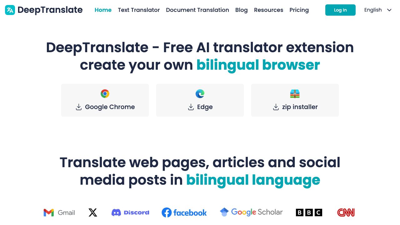 DeepTranslate-全页&双语页面翻译器 website screenshot