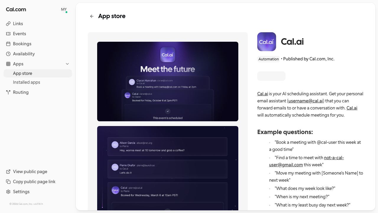 Cal.ai website screenshot