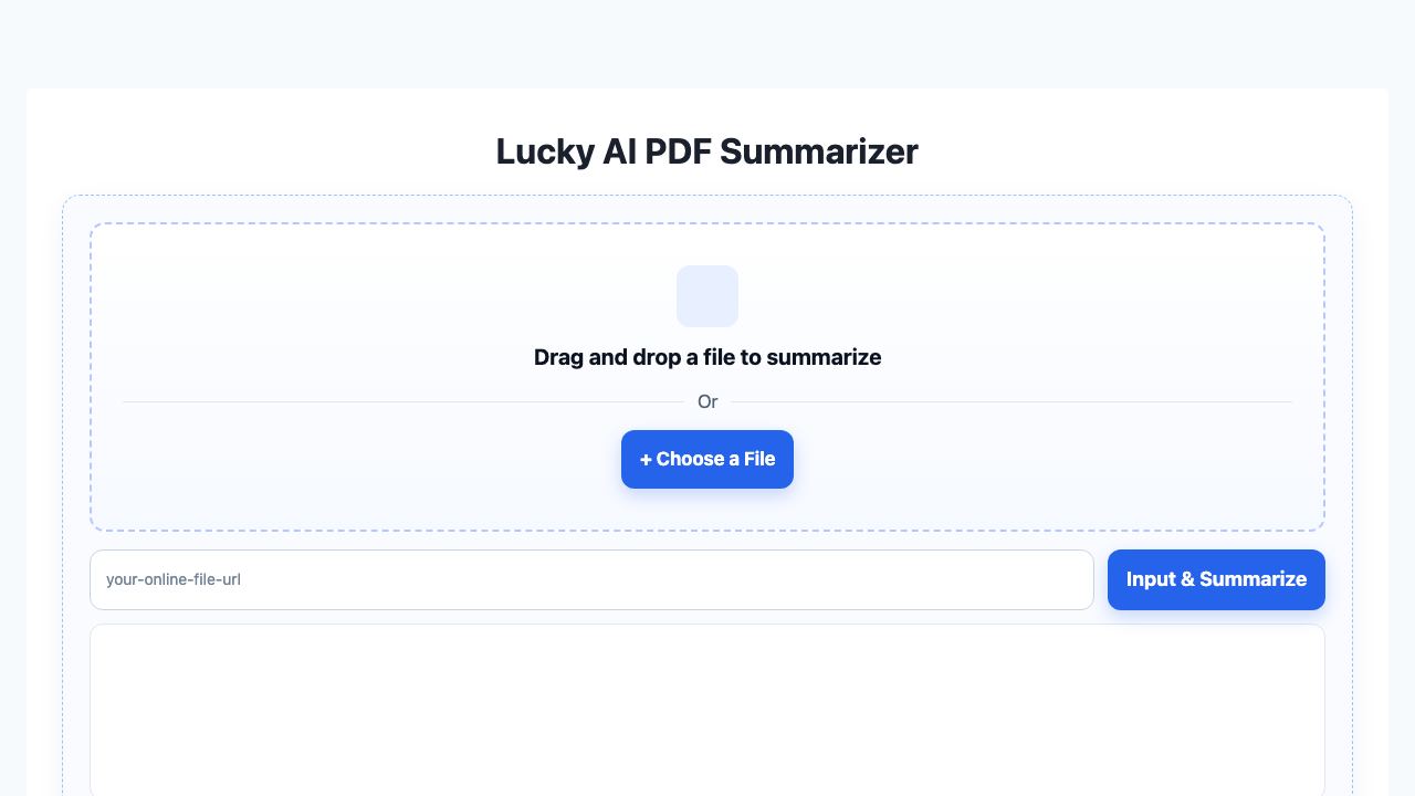 AI Pdf Summarizer 网站截图