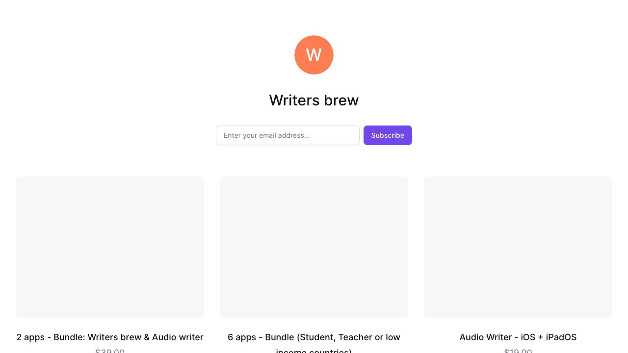 Writers Brew 网站截图