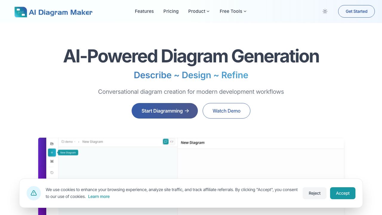 AI Diagram Maker 网站截图