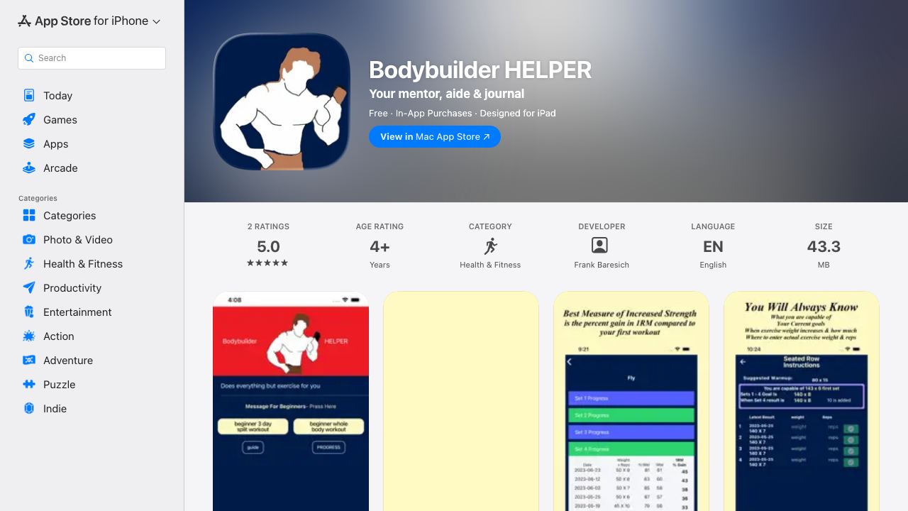 Bodybuilder HELPER 网站截图