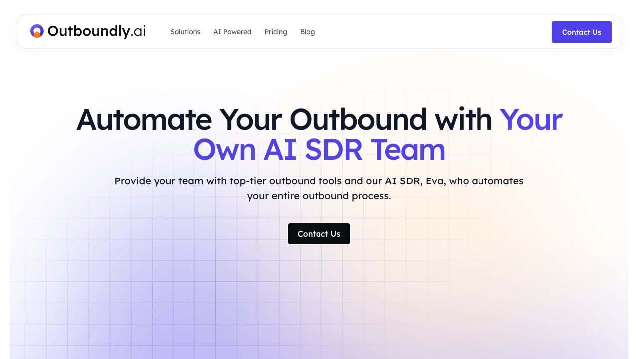 Outboundly.ai 网站截图