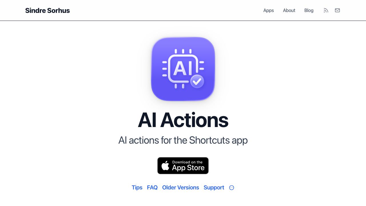 AI Actions 网站截图