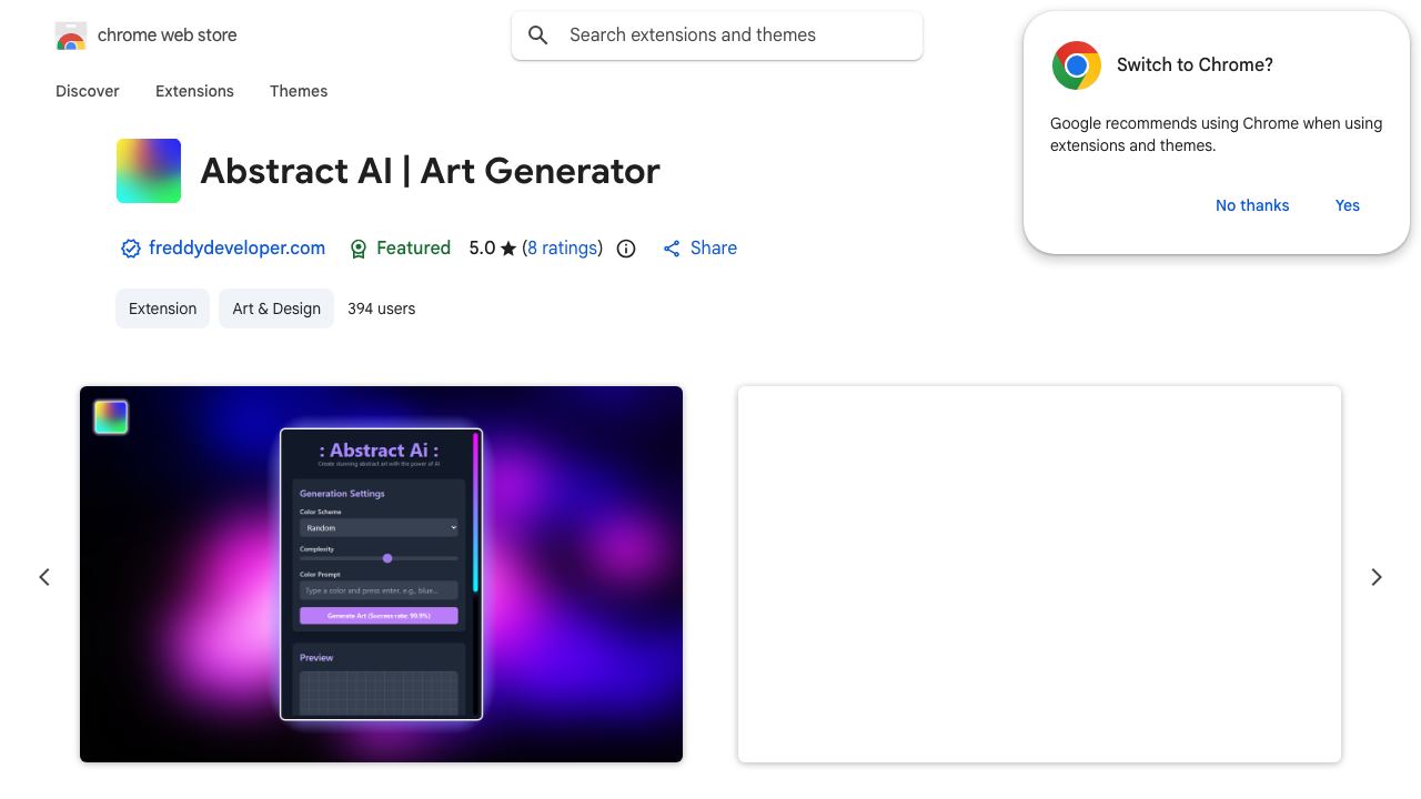 Abstract AI | Art Generator 网站截图