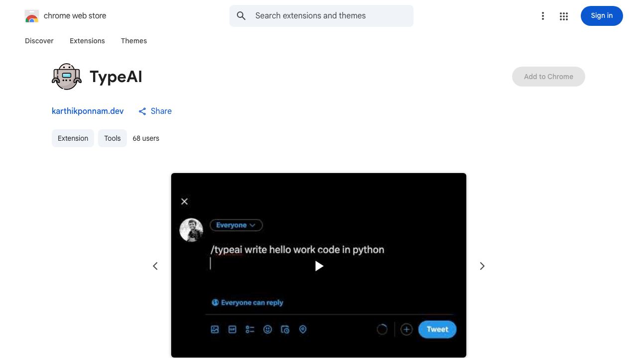 TypeAI 网站截图