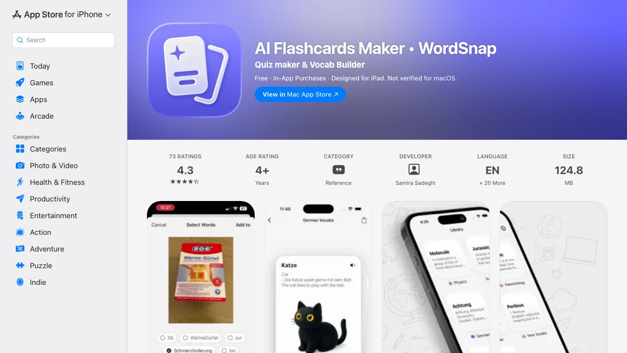 WordSnap - AI Flashcards Maker 网站截图
