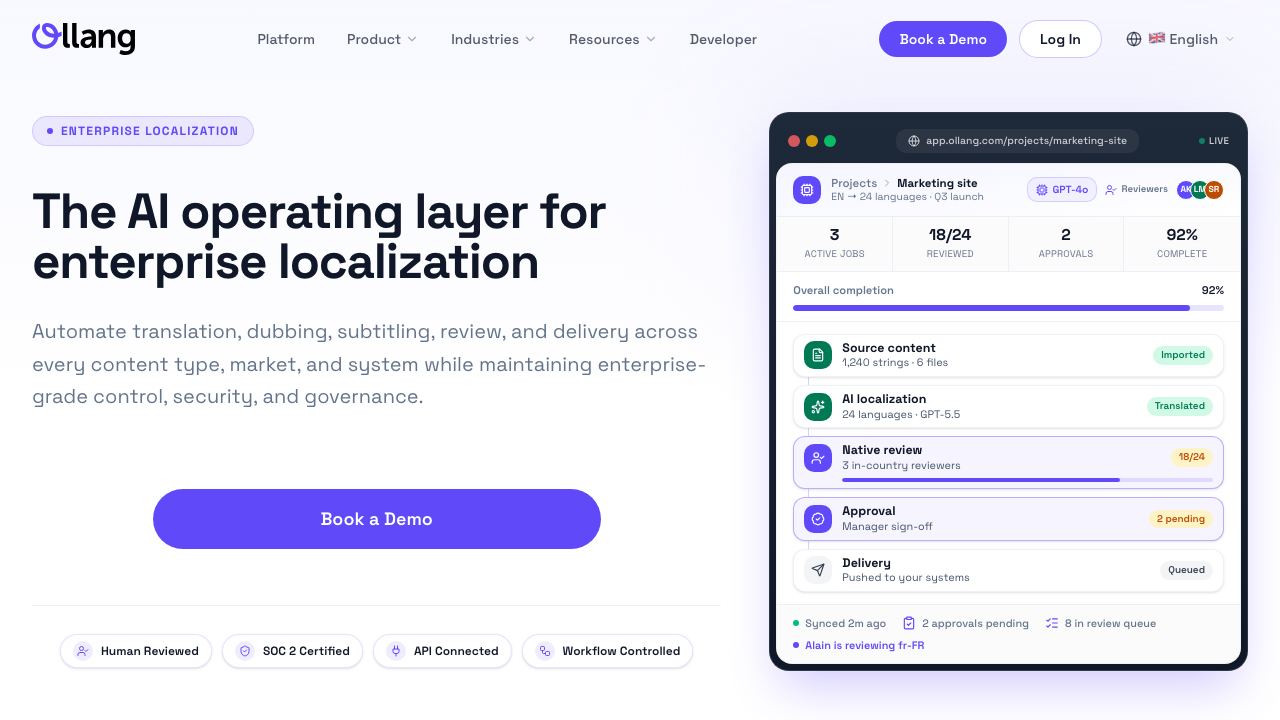 ollang.com 网站截图
