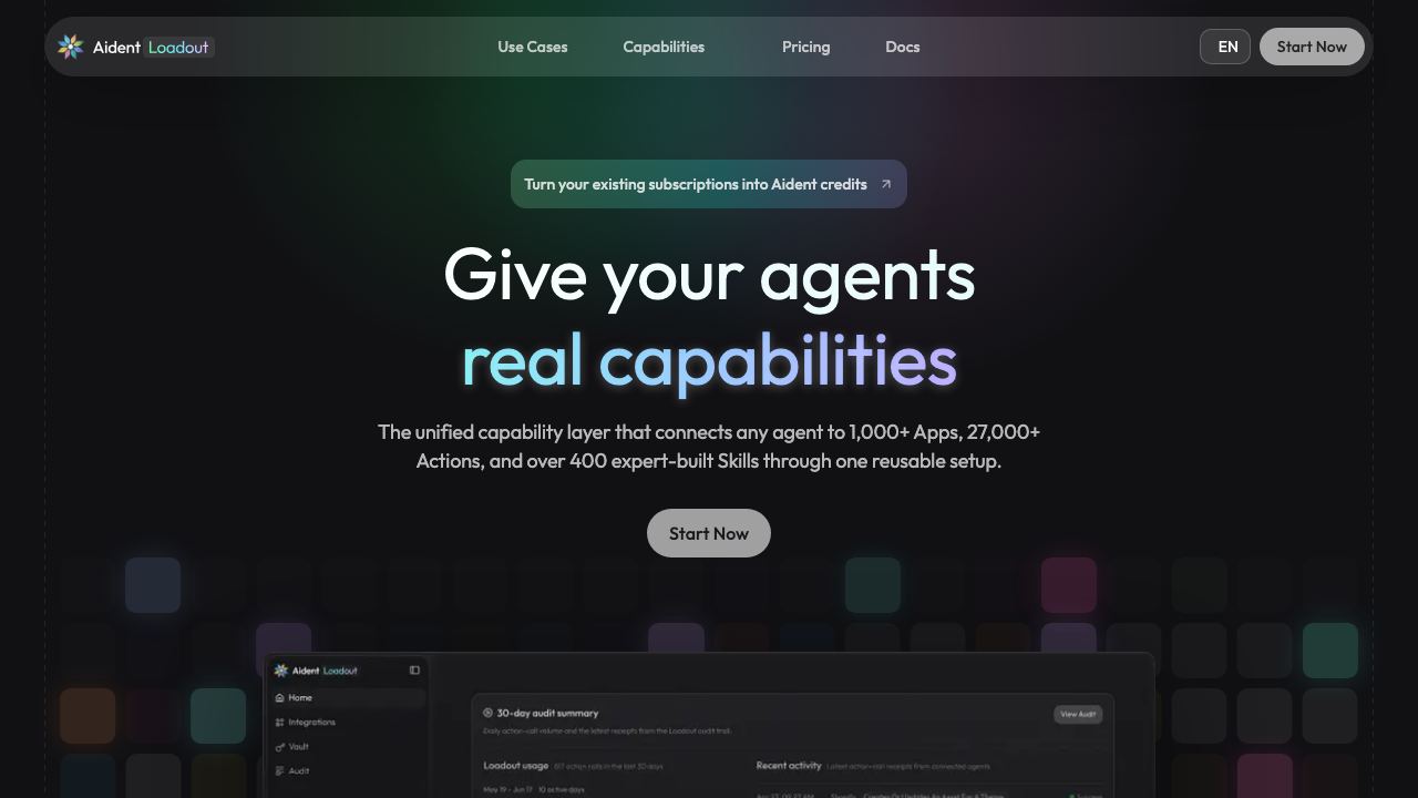 Aident AI 网站截图