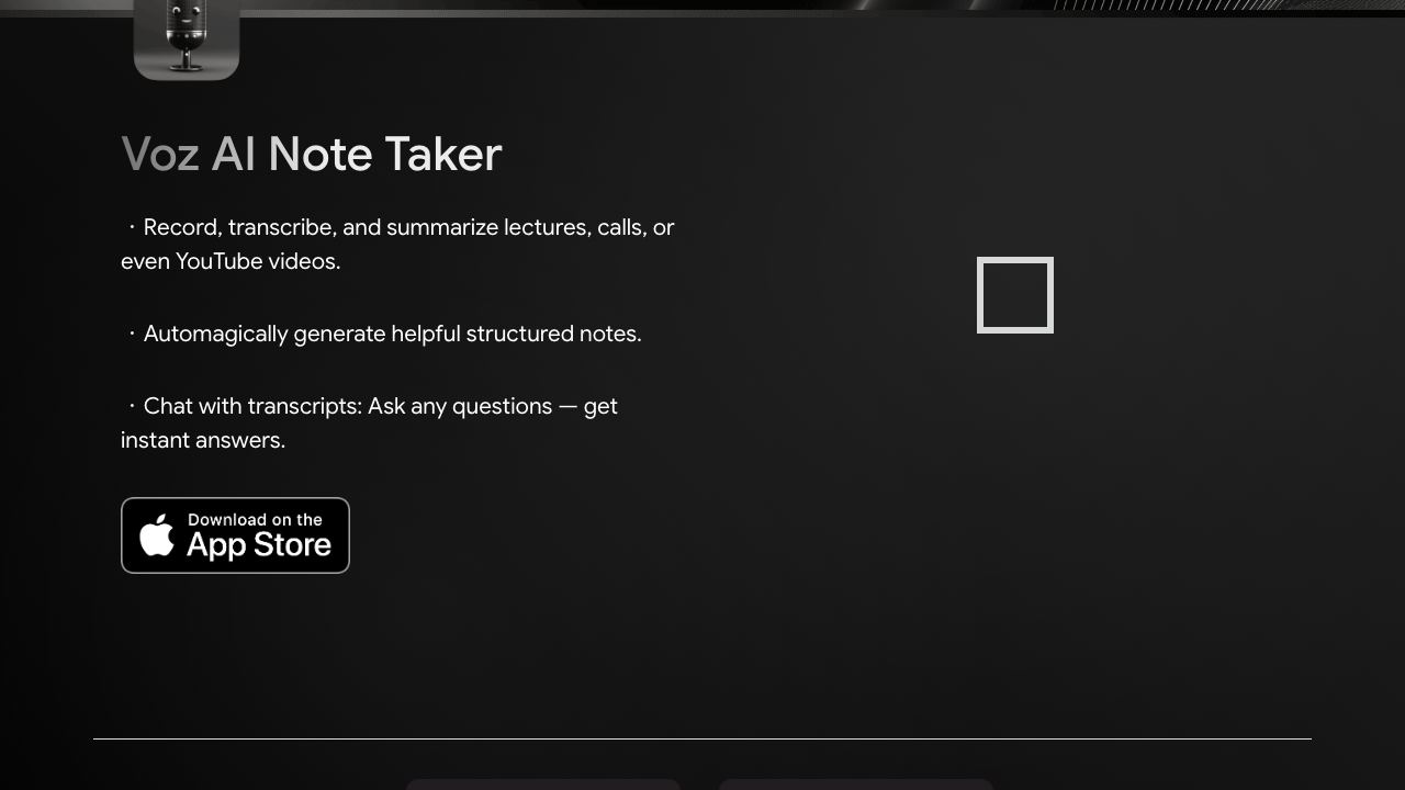 Voz AI Voice Note Taker 网站截图