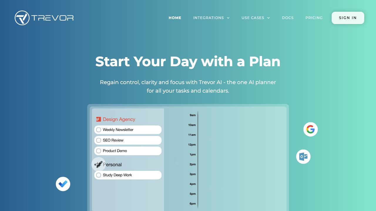 trevorai.com website screenshot