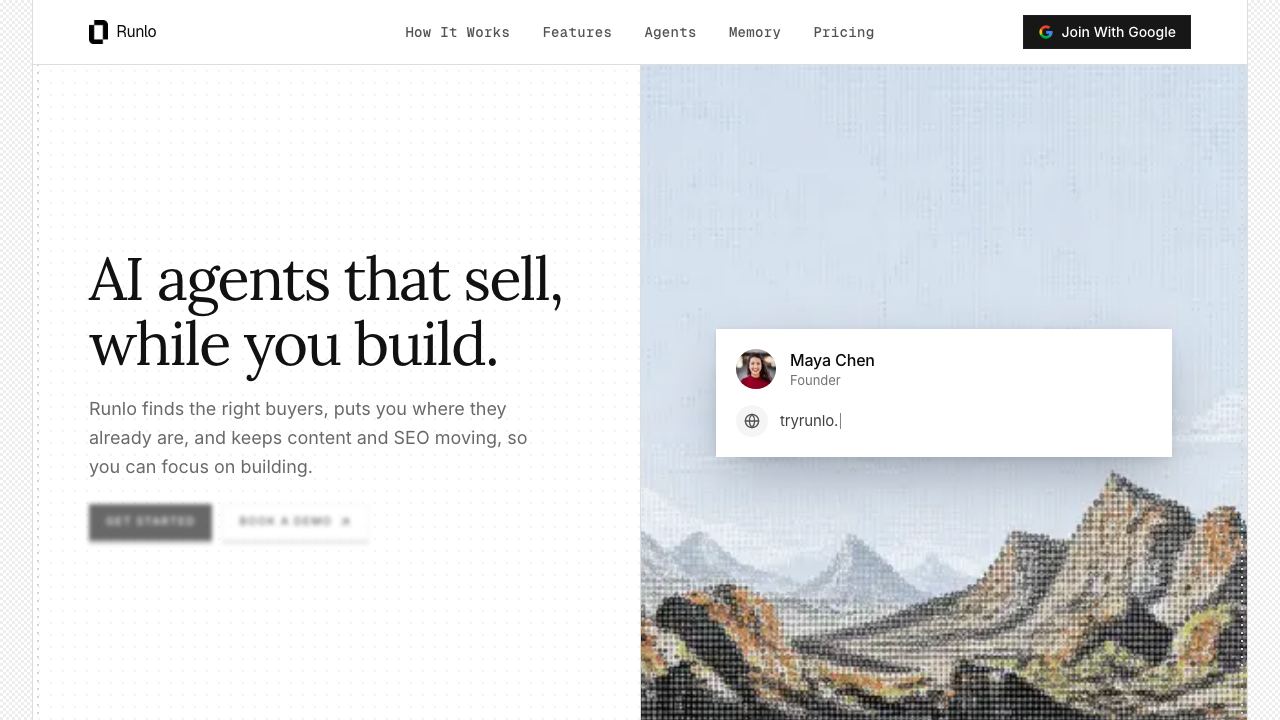 Runlo website screenshot