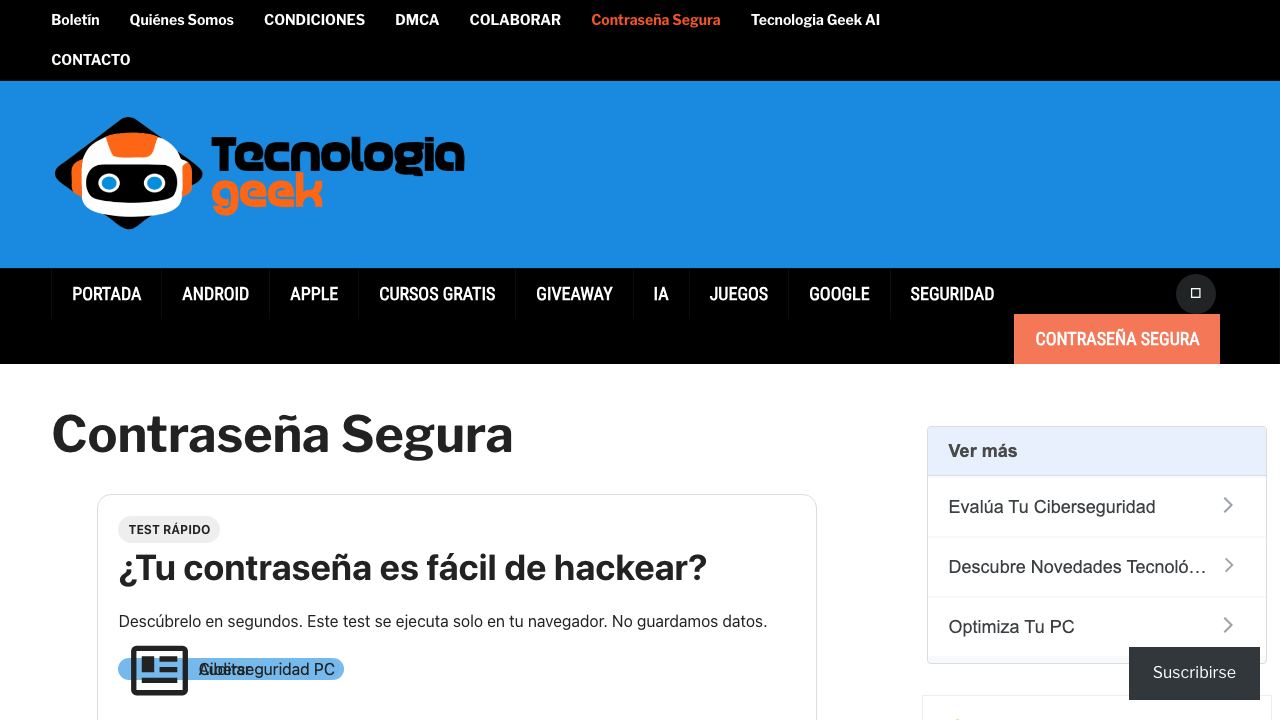 Secure Password Generator & Password Strength Checker 网站截图