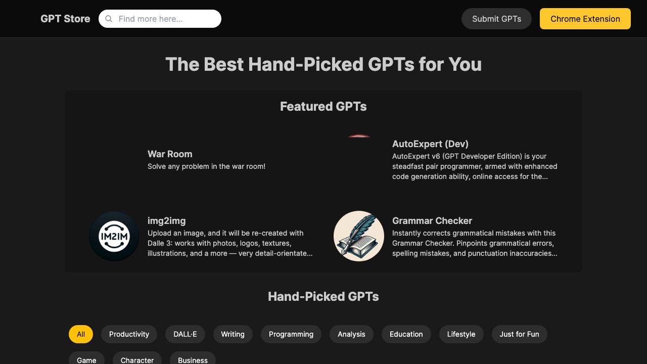 GPT-Store.app 网站截图