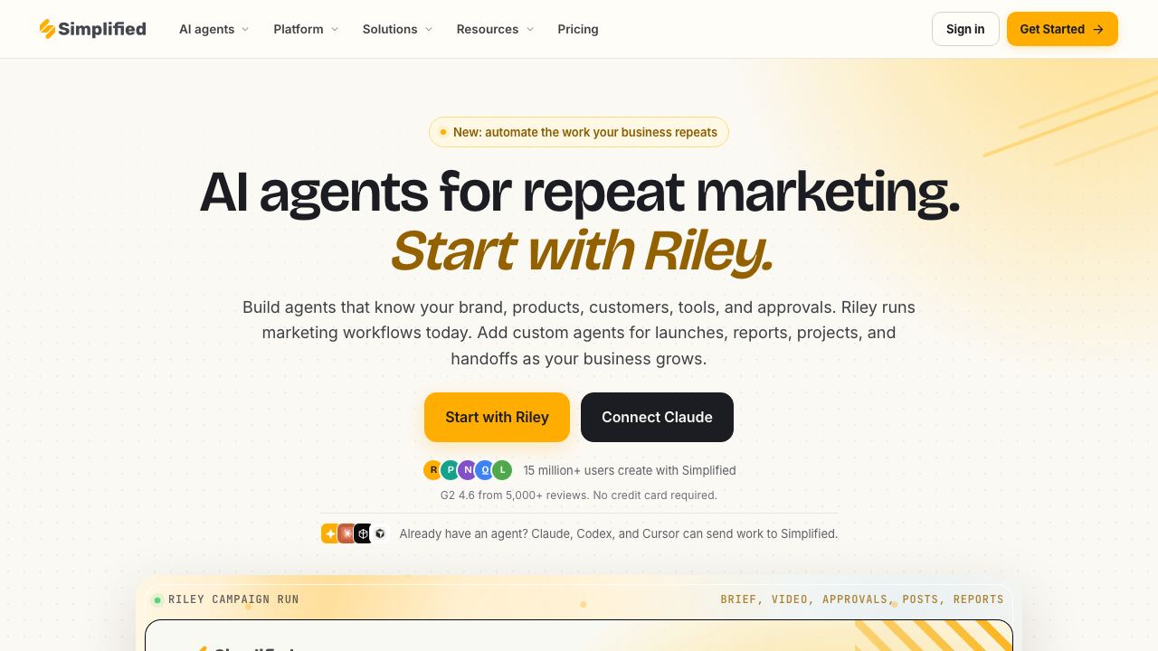 Simplified website screenshot