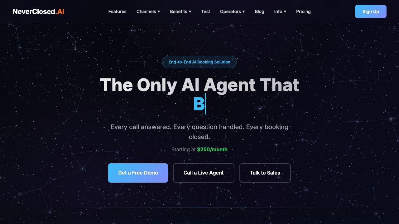 NeverClosed.AI 网站截图