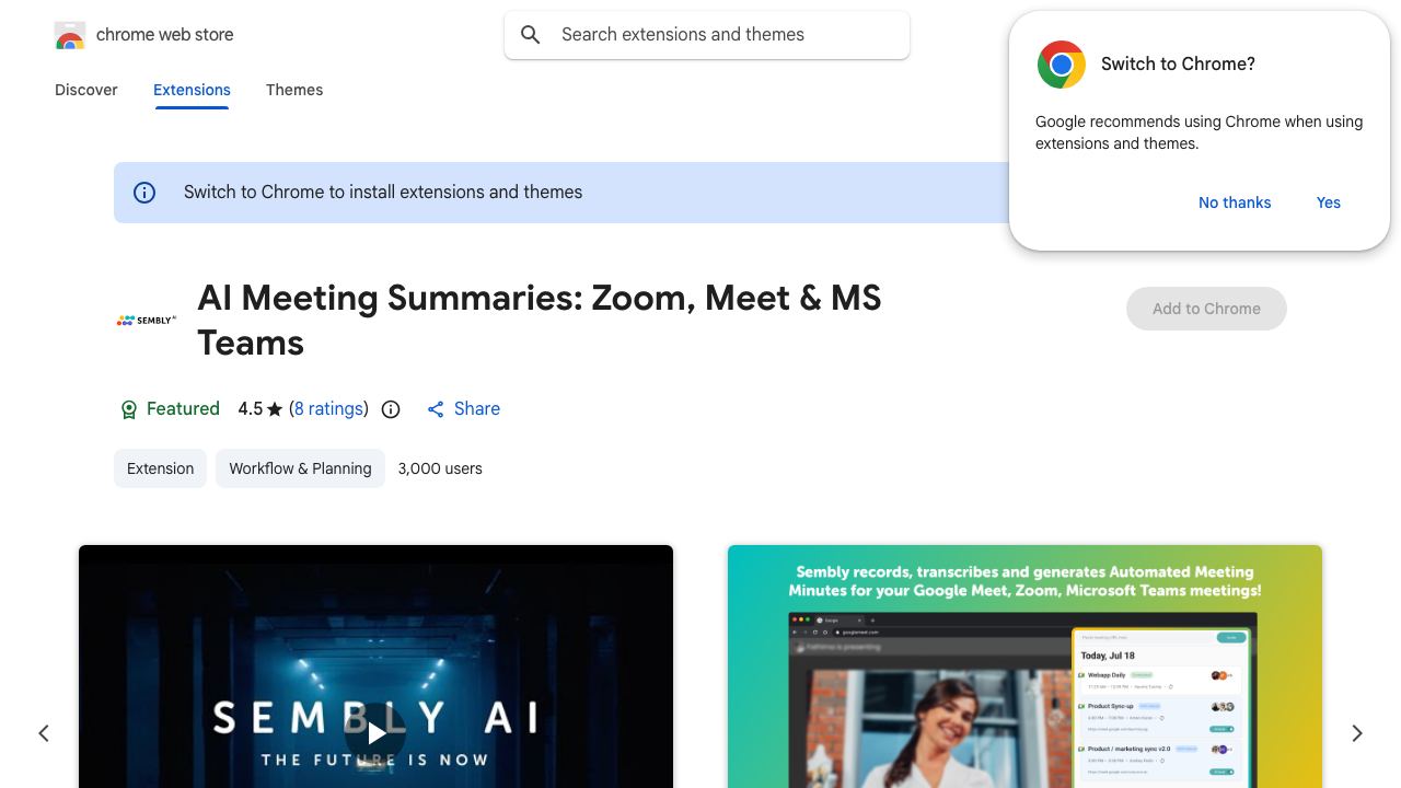 AI Meeting Summaries: Zoom, Meet & MS Teams 网站截图