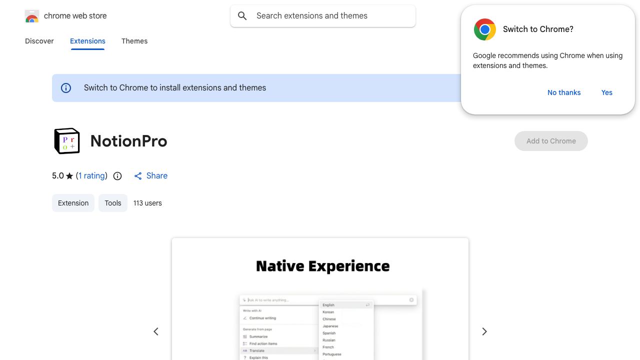 NotionAlPro 网站截图