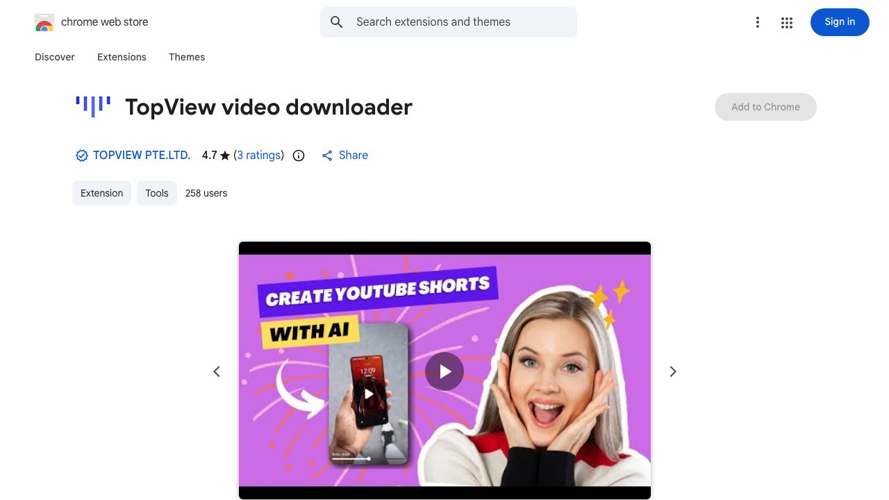 TopView video downloader website screenshot