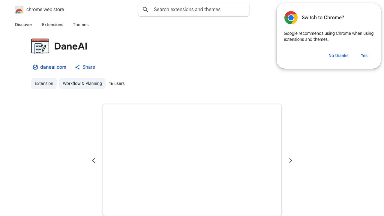 DaneAI 网站截图