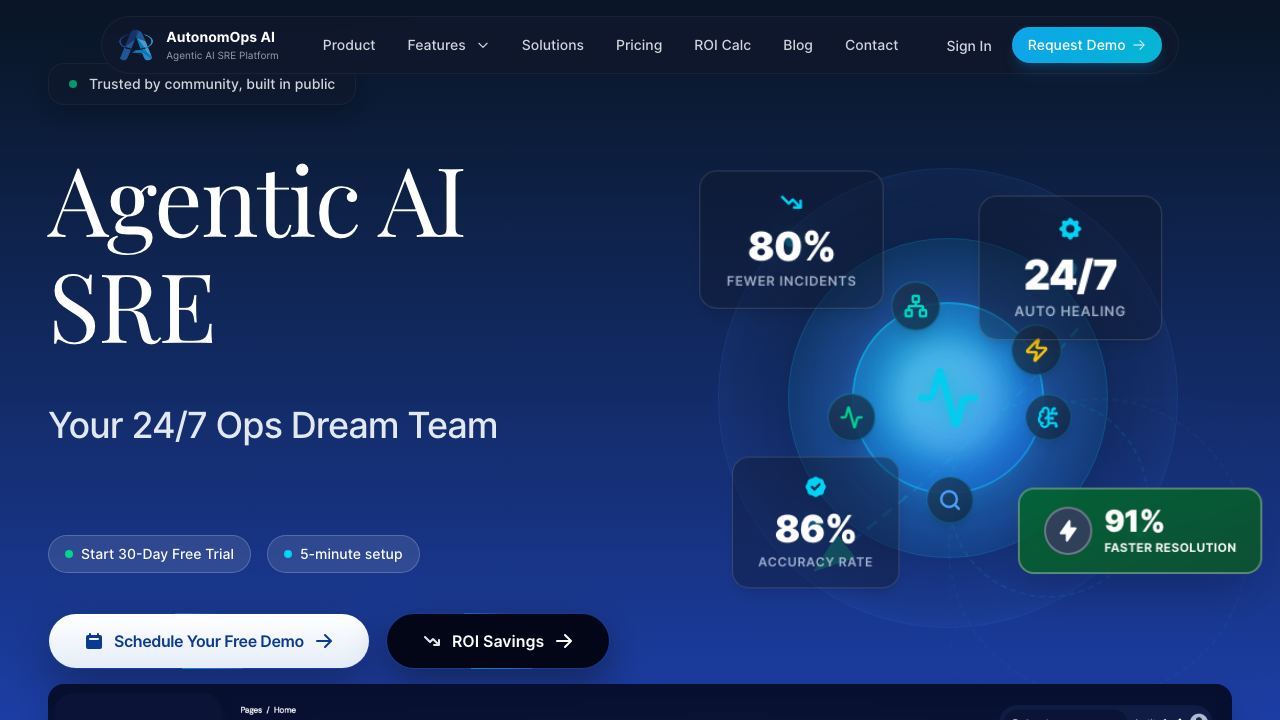 AutonomOps AI 网站截图