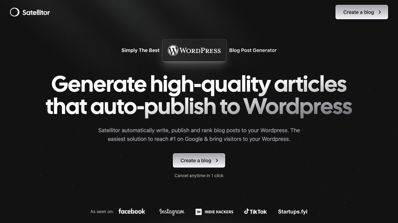 Satellitor for Wordpress 网站截图