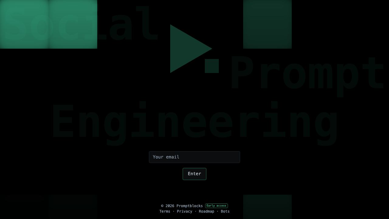 Promptblocks website screenshot