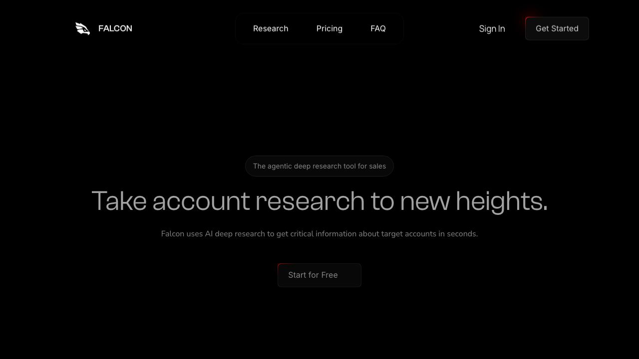 Falcon website screenshot