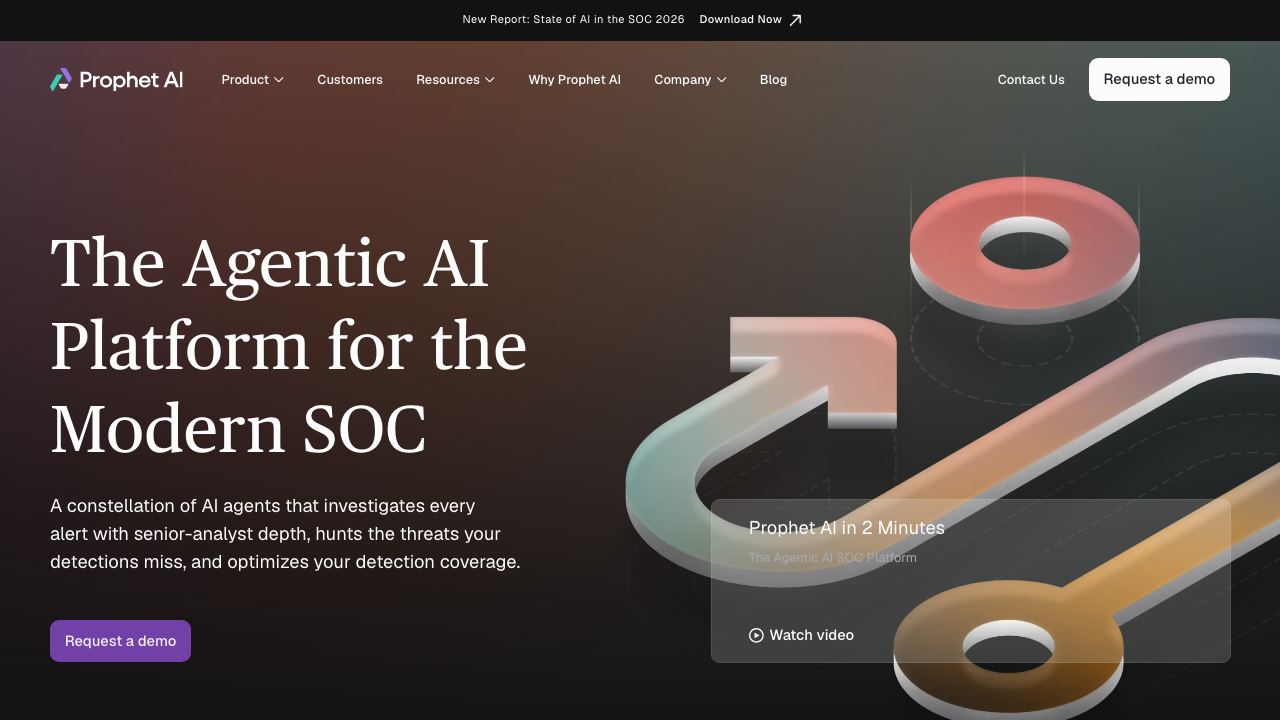 Prophet Security website screenshot