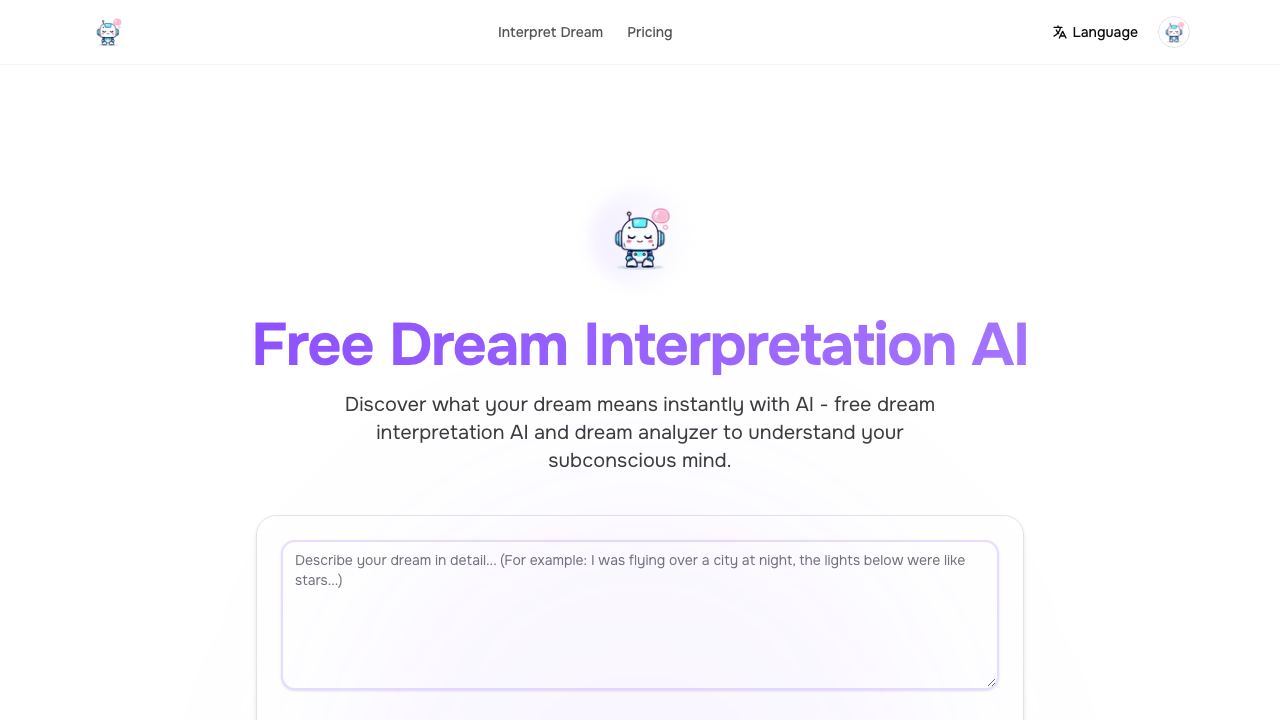 Dream Interpretation AI 网站截图