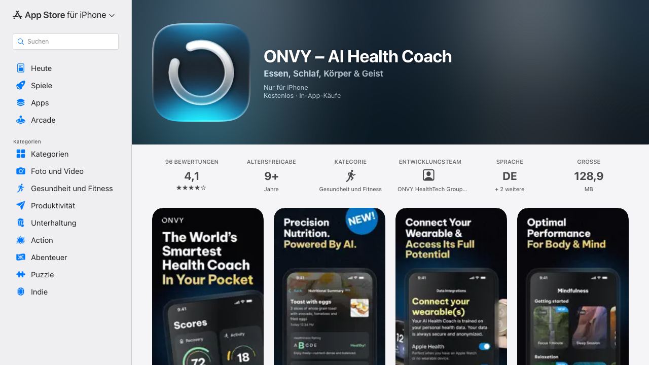 ONVY 网站截图