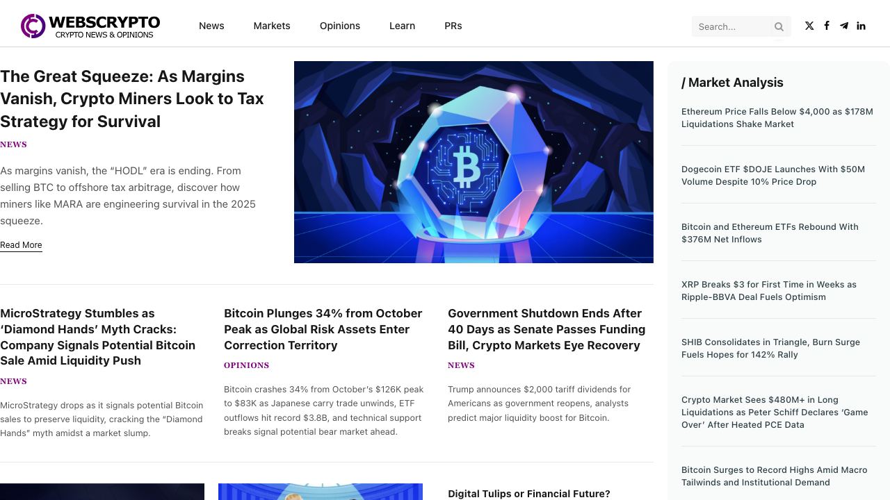 WebsCrypto website screenshot
