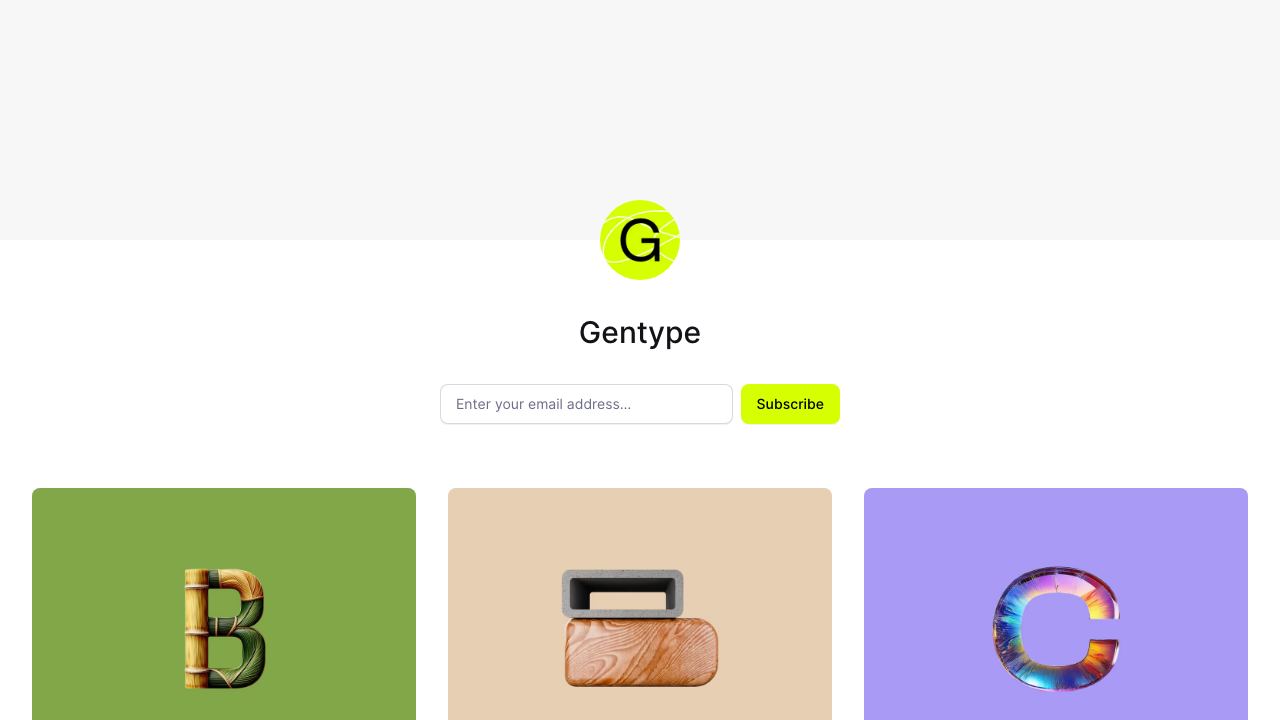Gentype.io 网站截图