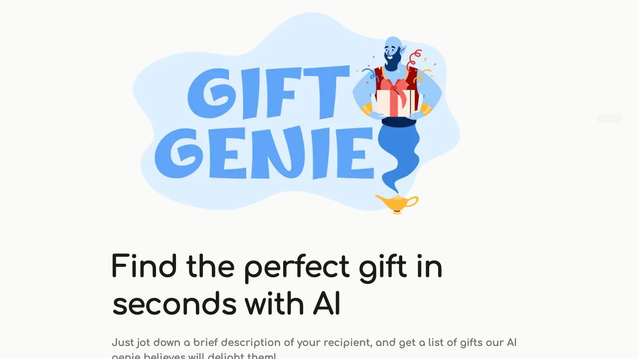 Gift Genie AI 网站截图