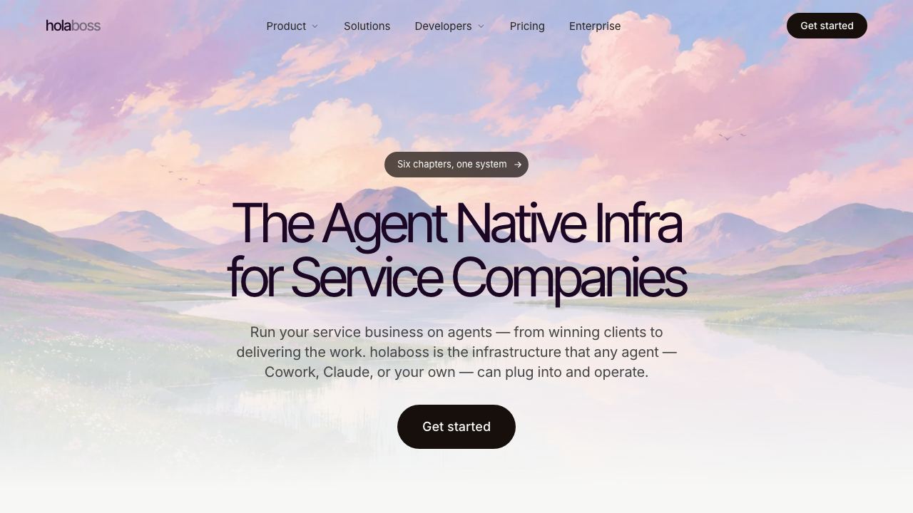 holaOS AI website screenshot