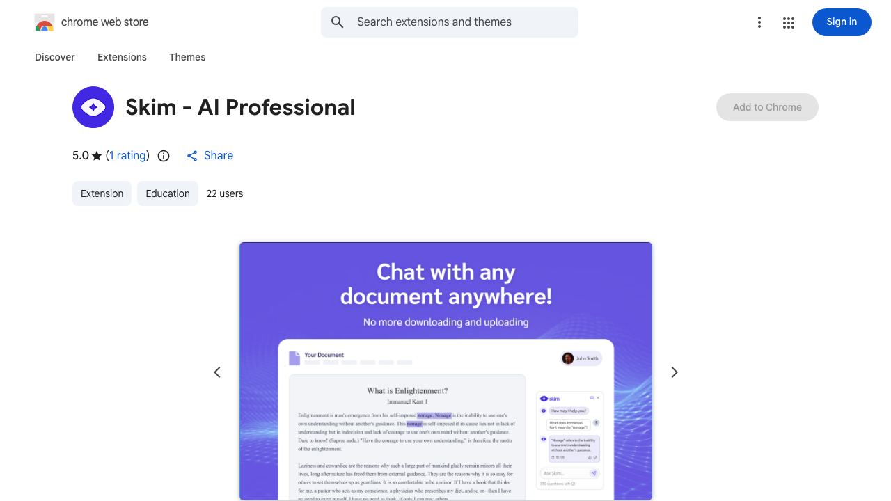 Skim - AI Professional 网站截图