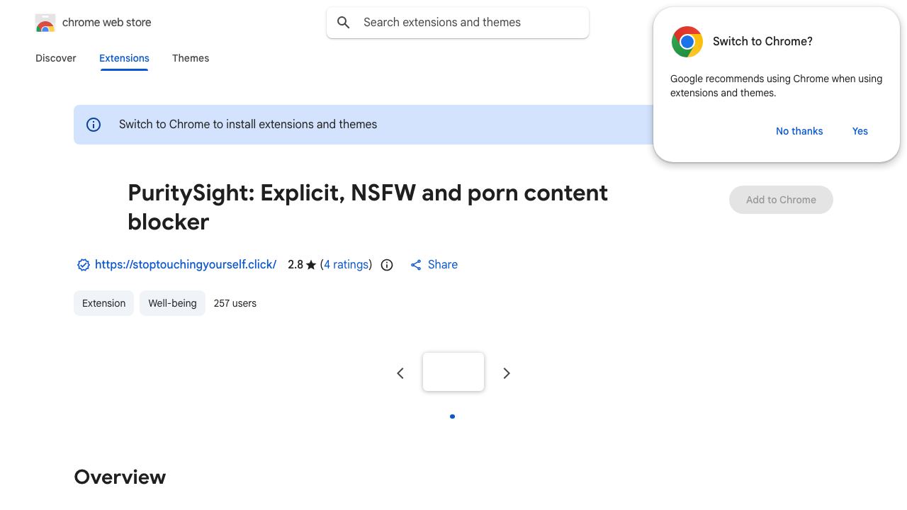 PuritySight website screenshot