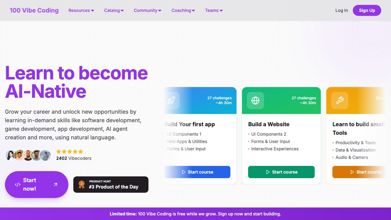 100 Vibe Coding 网站截图
