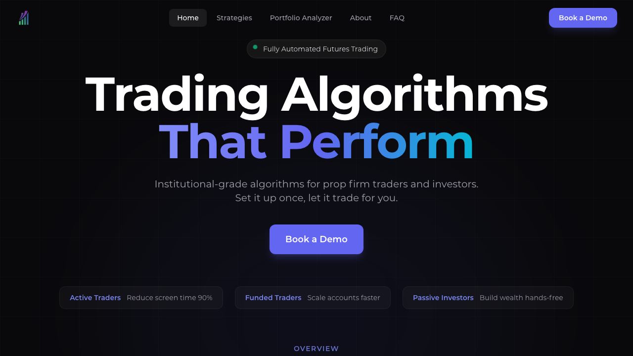 Zion Trading Algos 网站截图