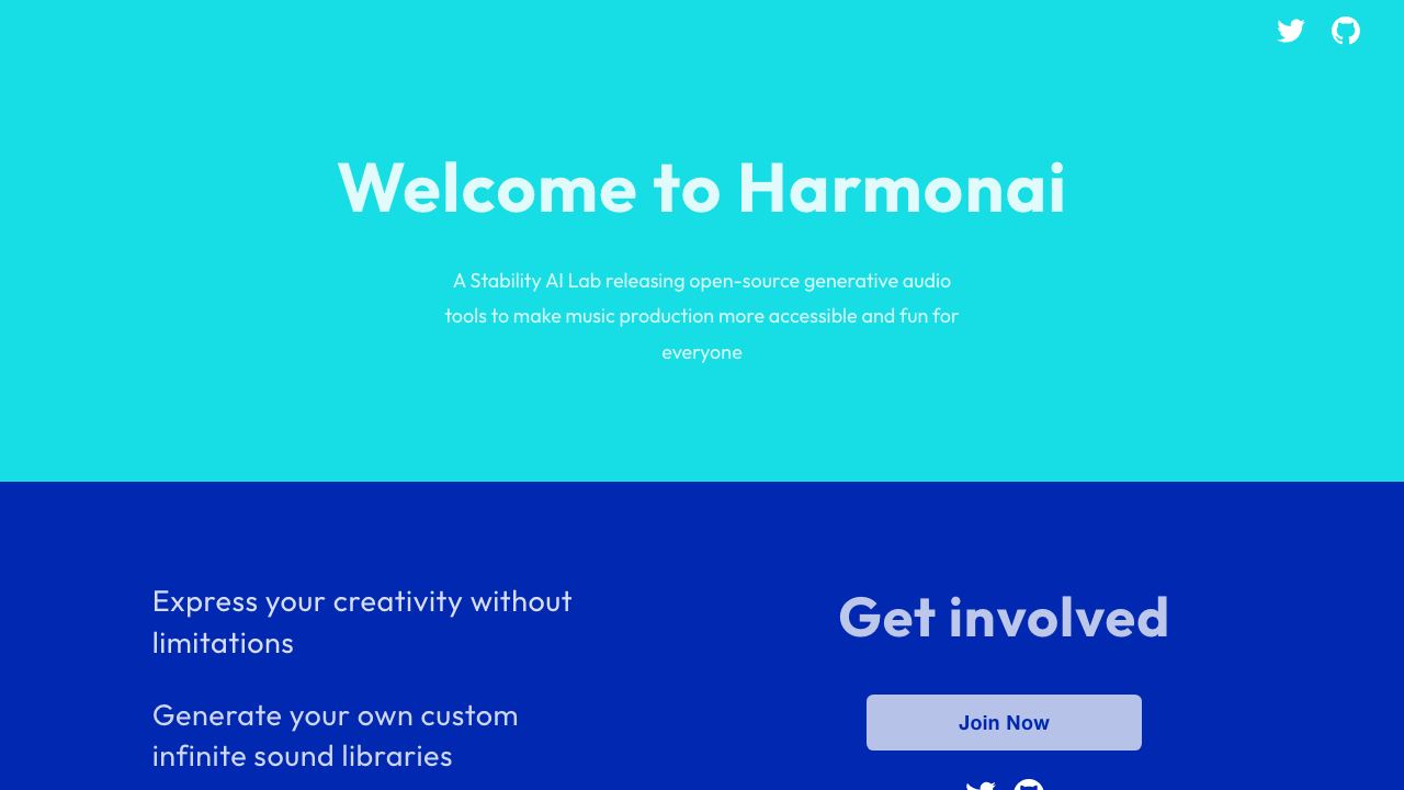 HarmonAI 网站截图