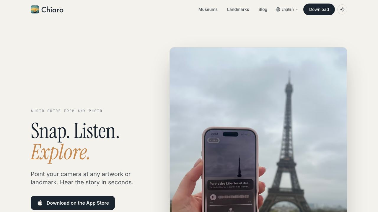 Chiaro AI website screenshot