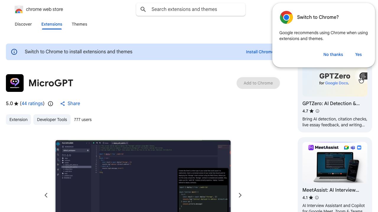 MicroGPT website screenshot