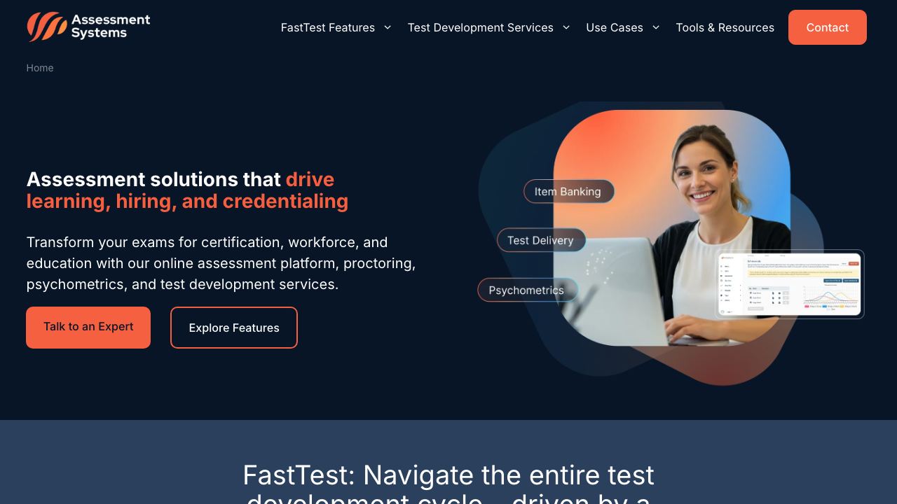 assess.com website screenshot
