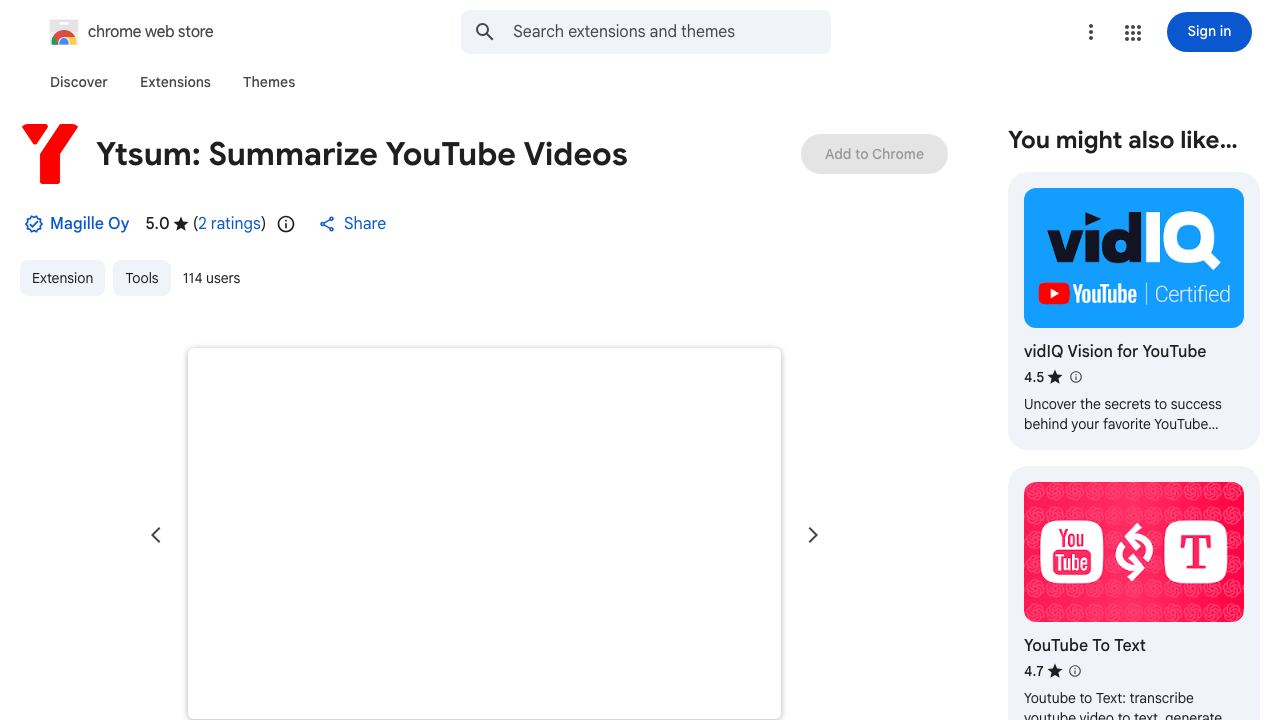 Ytsum.io - Summarize YouTube Videos 网站截图