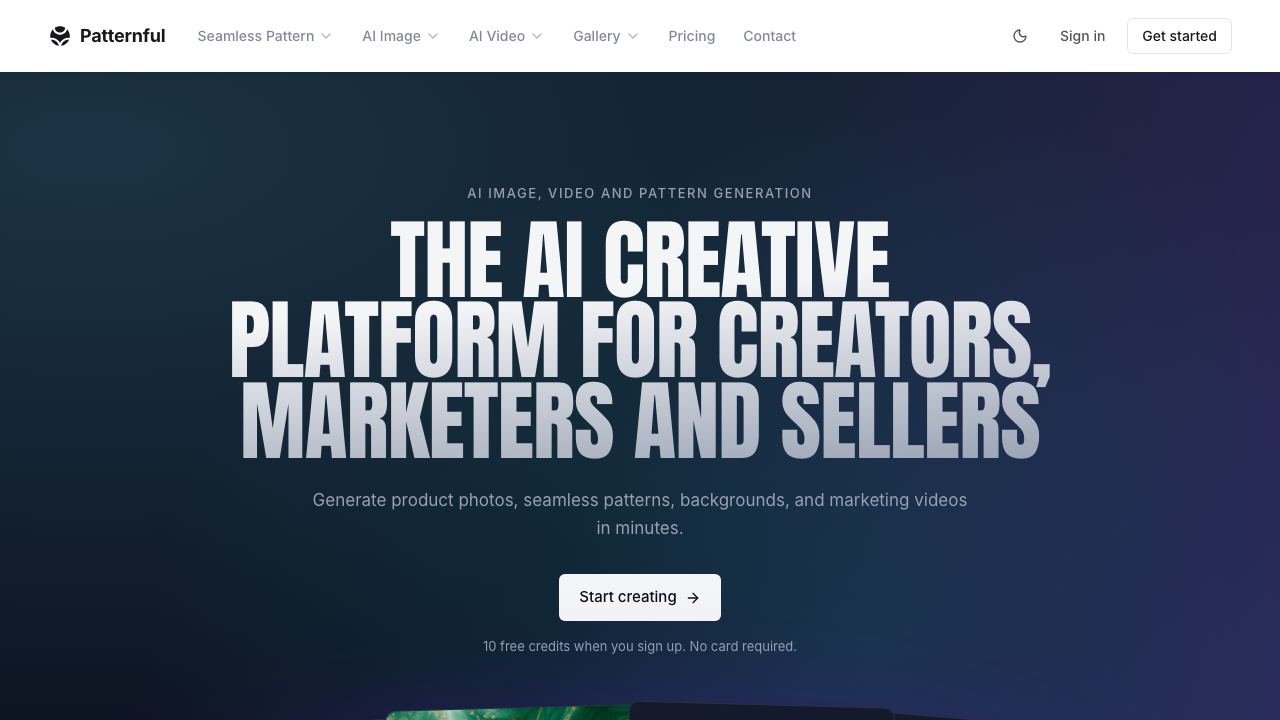 Patternful AI website screenshot