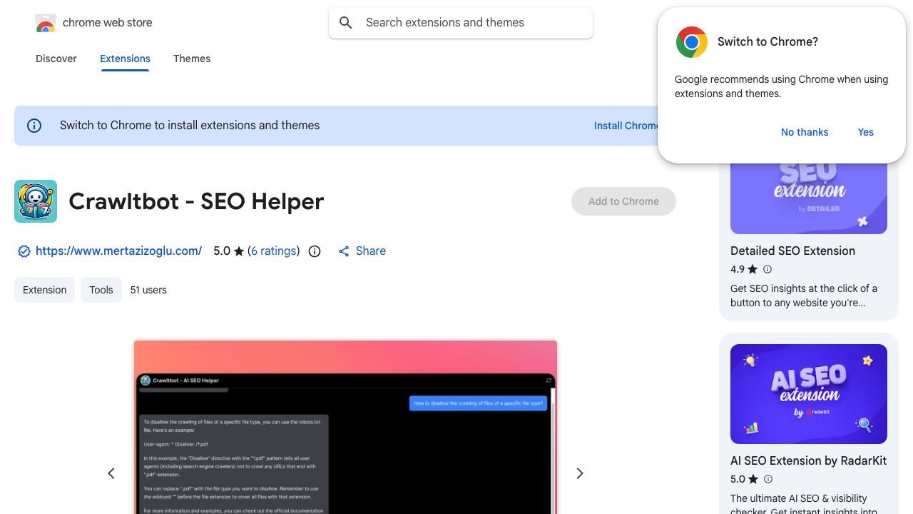 Crawltbot - AI SEO Helper 网站截图