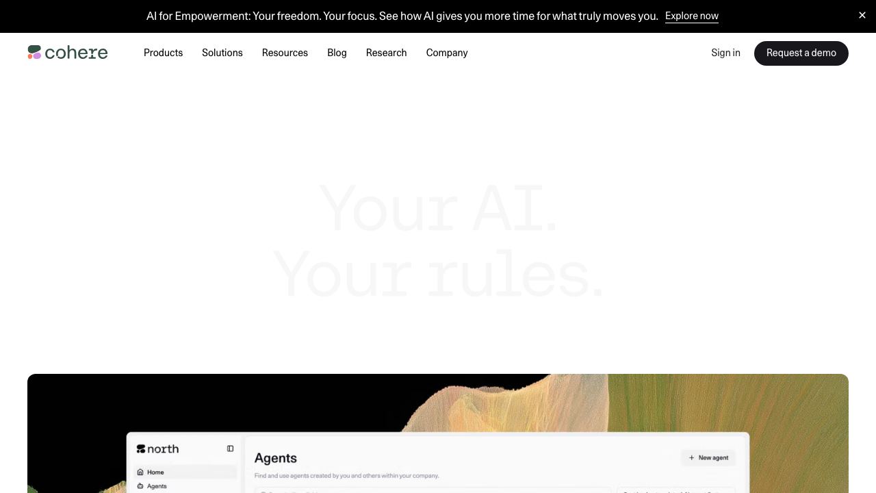 Cohere.com website screenshot