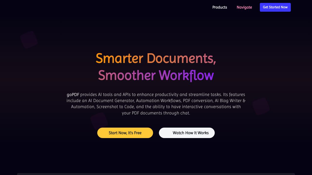 gopdf.pro website screenshot